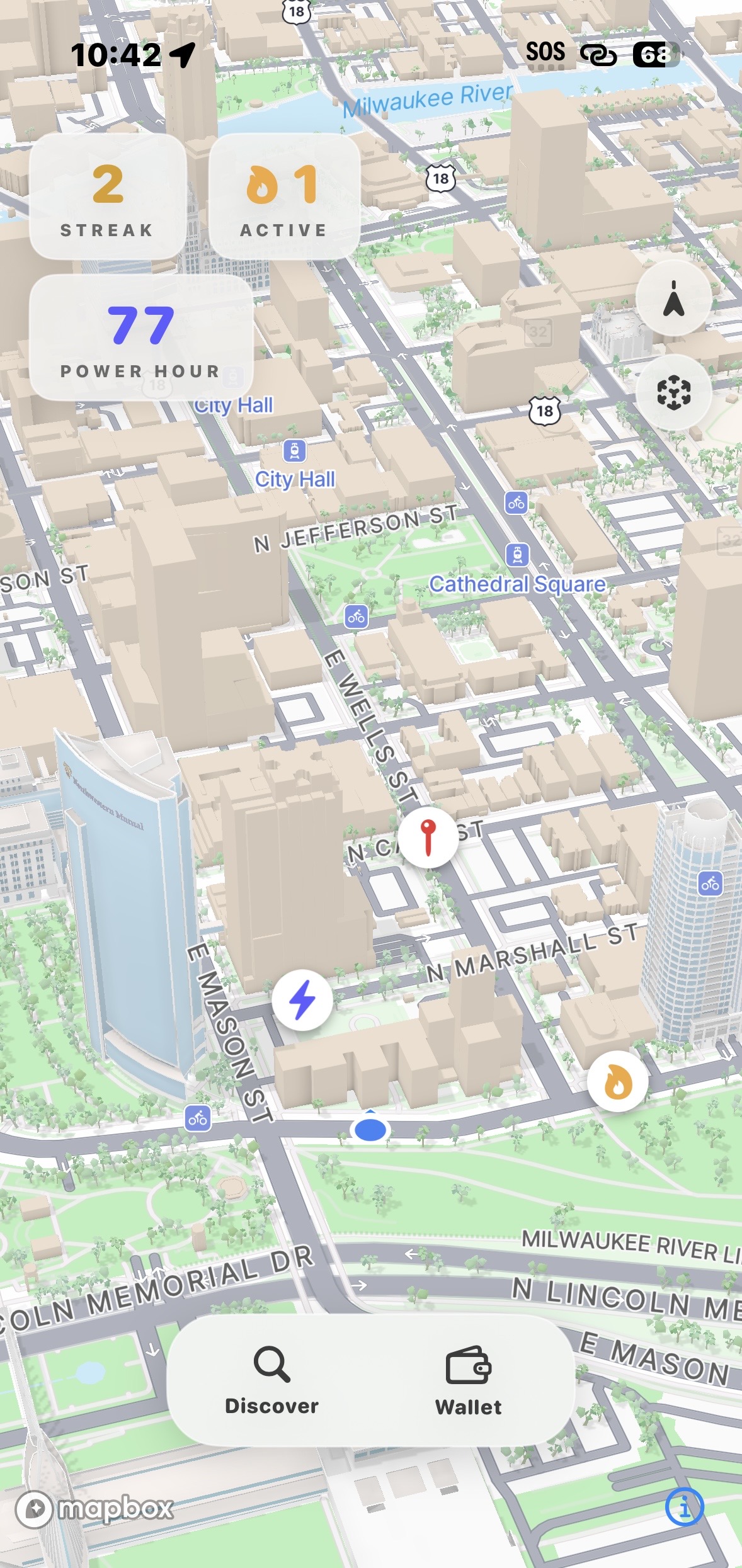 Verve map with live drops